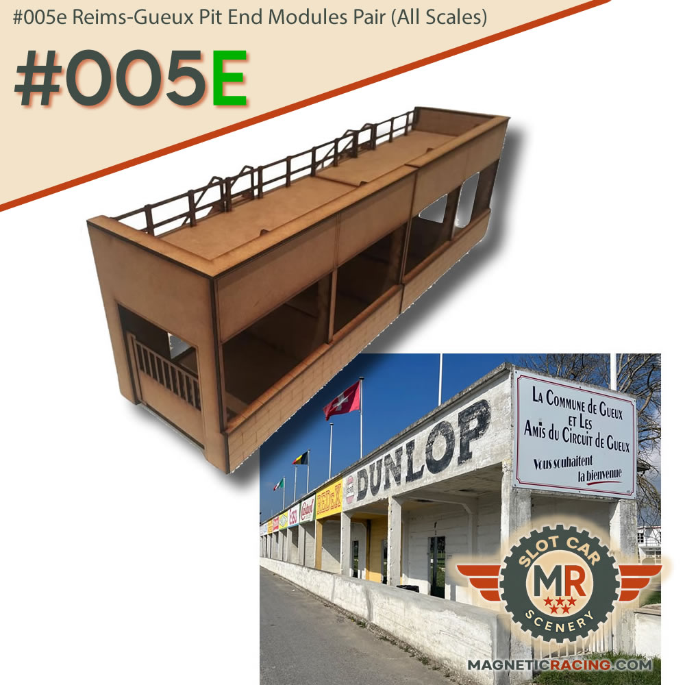 Reims Pit Buildings for slot car tracks