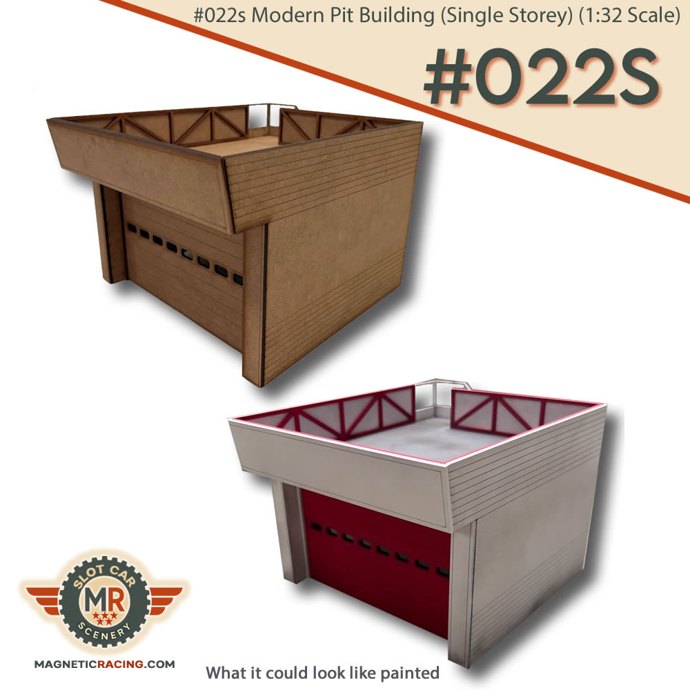 slot car pit building single storey