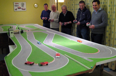 Magnetic race store car track