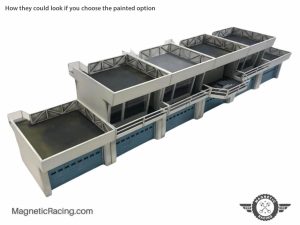 Magnétique Racing SCALEXTRIC Slot Car Pit bâtiments-Deux étages Pit Building 