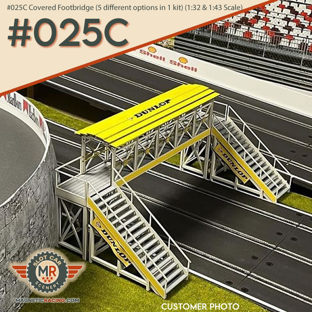 slot car scenery covered footbridge