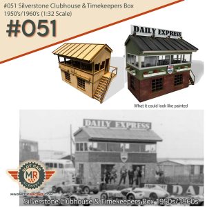 #051 Silverstone Clubhouse & Timekeepers Box 1950's/1960's (1:32 Scale)