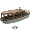 1:32 scale boat, passenger boat O gauge boat