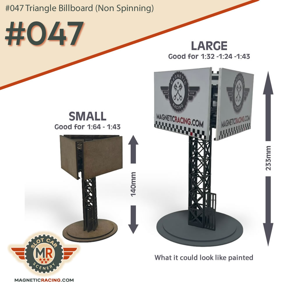 slot car triangle billboard