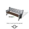 benches 132scale for slot car tracks