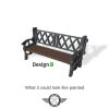 benches 132scale for slot car tracks
