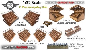 Grandstands for slot car tracks and scalextric, from MagneticRacing.com