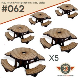 132 scale picnic benches