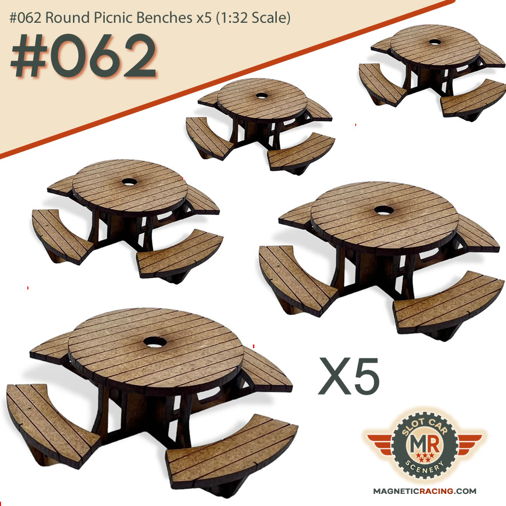 132 scale picnic benches