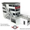 Reims_gueux Pit Building 50's for Slot Car circuits