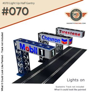 1:32 scale lit up half gantries for slot car tracks