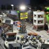 Slot car track flood lights
