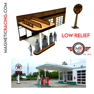 Magnetic Racing Texaco petrol station 132 kit Low Relief