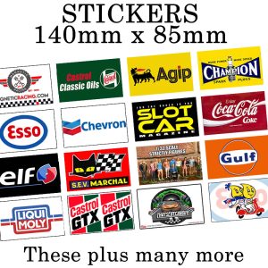 Slot car stickers