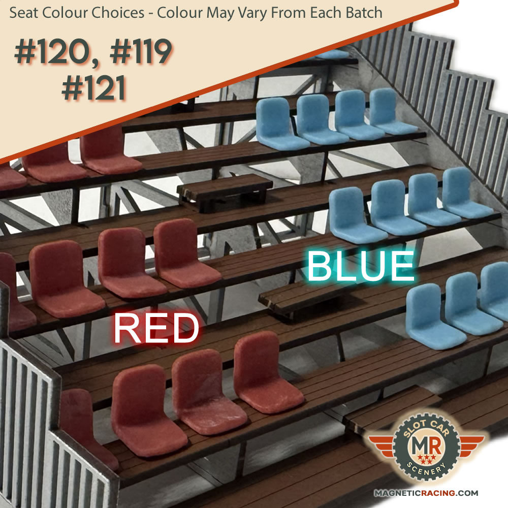 #121 The MR Bleacher / Spectator Stand, Outer Curved 68 Seats, (1:32 Scale) - Image 2