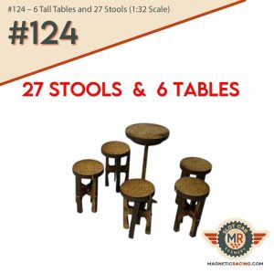 1:32 scale tall table and stools