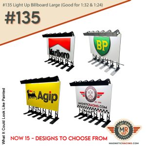 light up 3d billboards for slot car scenery