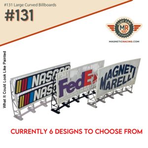 1:32 scale and 1:24 scale slot car billboards curved