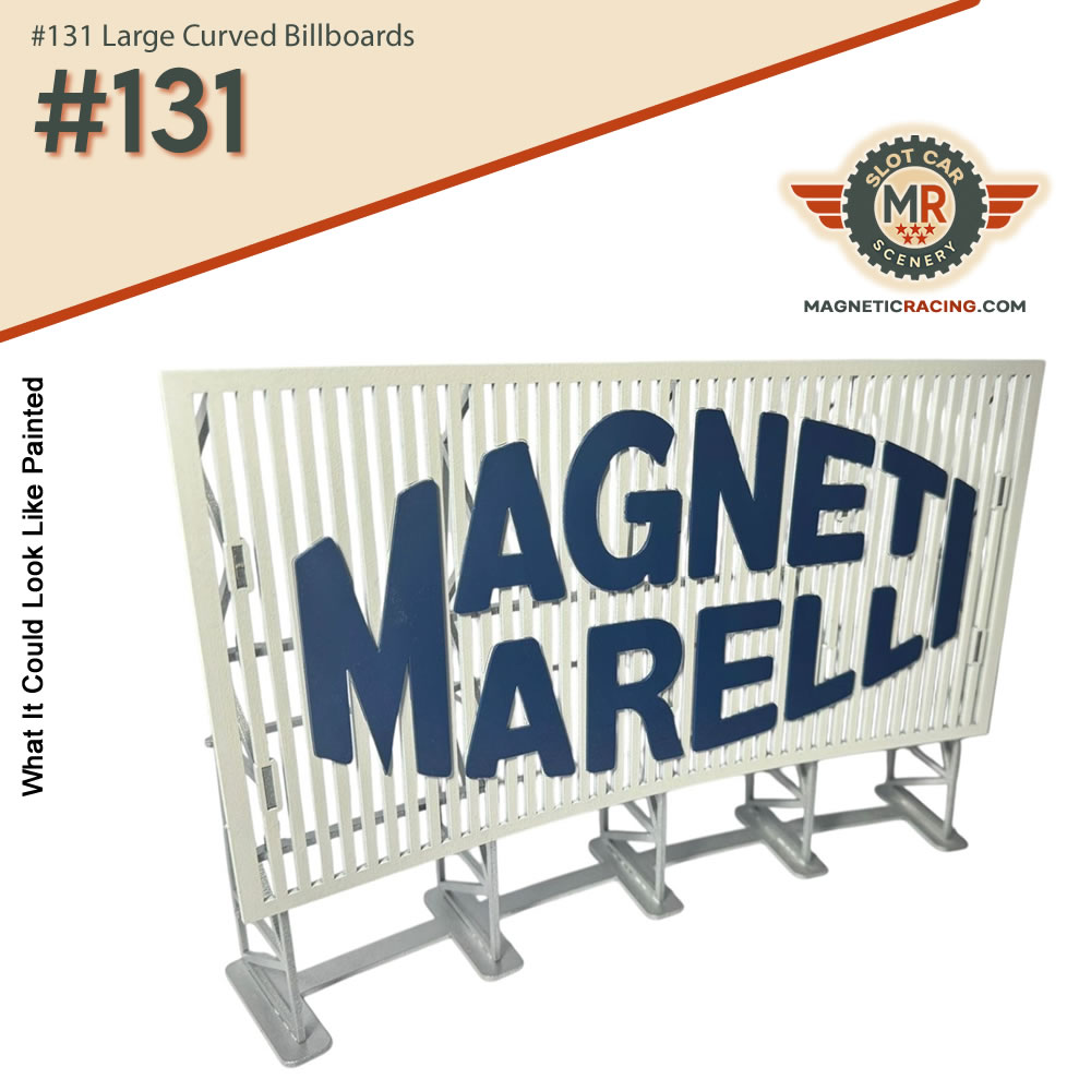 1:32 scale and 1:24 scale slot car billboards curved