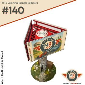 slot car spinning triangle billboard