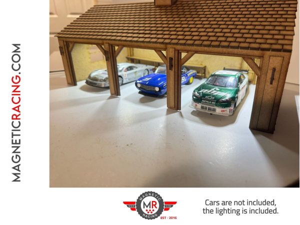 1:32 scale oak beam garage for slot car tracks