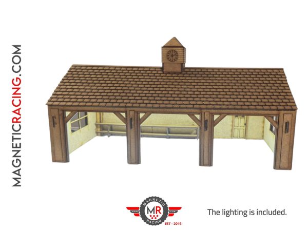 1:32 scale oak beam garage for slot car tracks