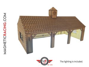 1:32 scale oak beam garage for slot car tracks