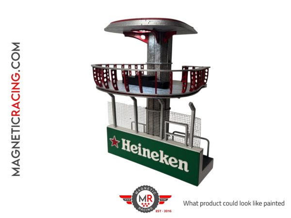 Pit wall with a podium 1:32 scale for slot cars