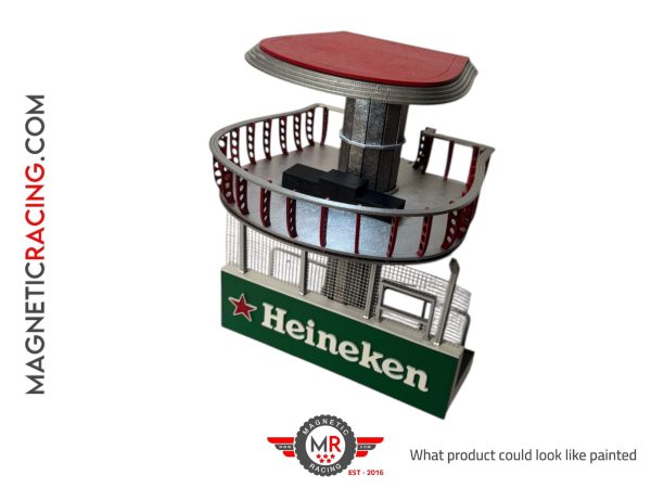 Pit wall with a podium 1:32 scale for slot cars