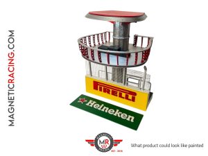 Pit wall with a podium 1:32 scale for slot cars