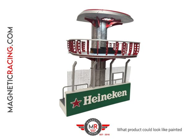 Pit wall with a podium 1:32 scale for slot cars