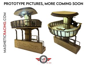 #037V Half Gantry Pit Wall With Lit Podium (1:32 Scale)