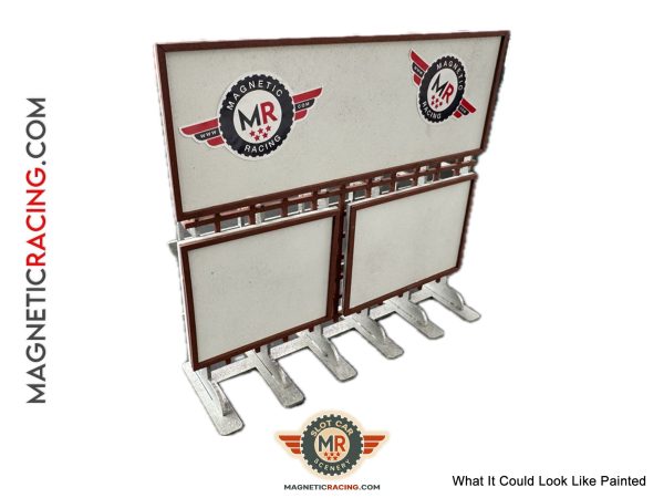 Sticker bomb billboard for slot car tracks