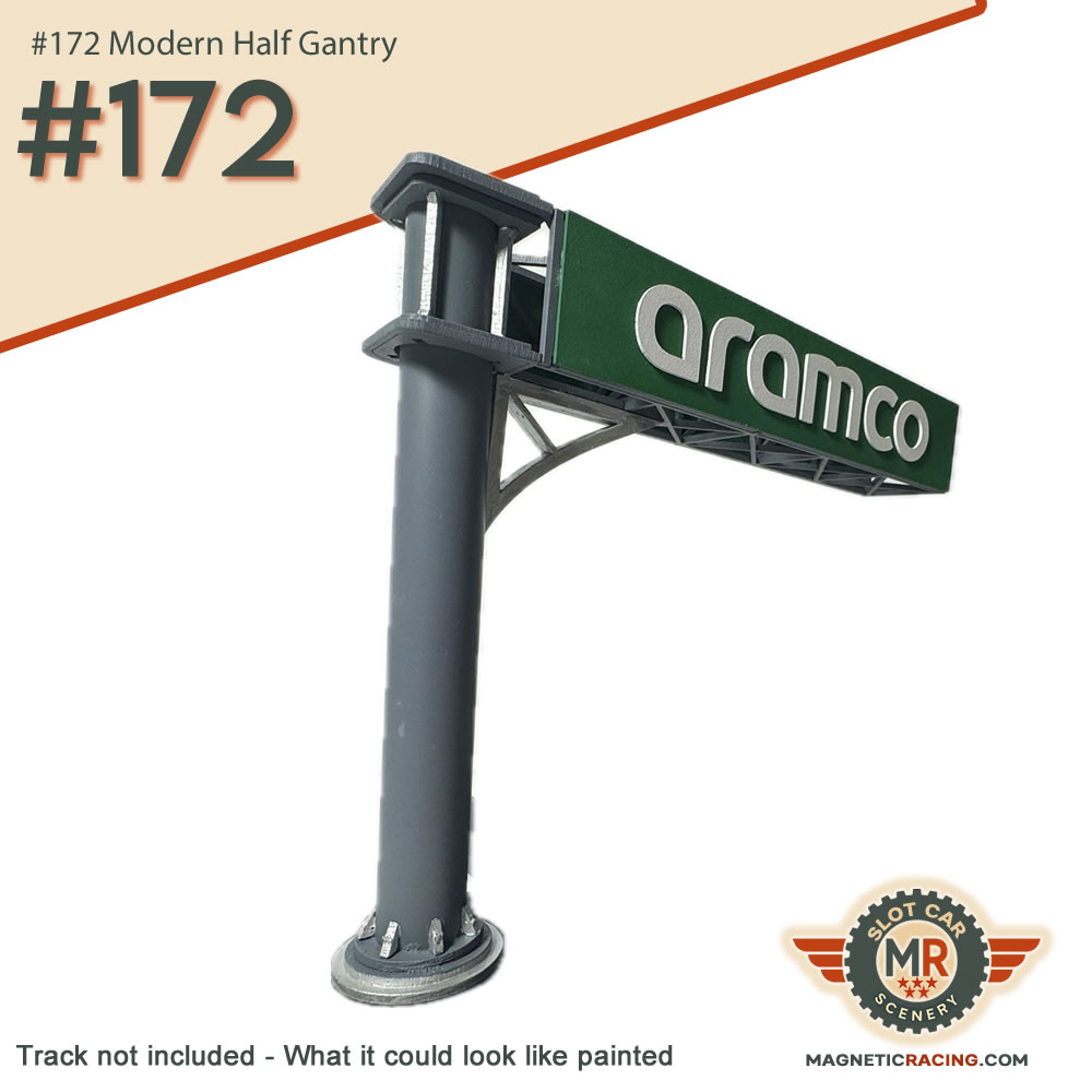 Modern Half Gantry race track scenic for slot cars