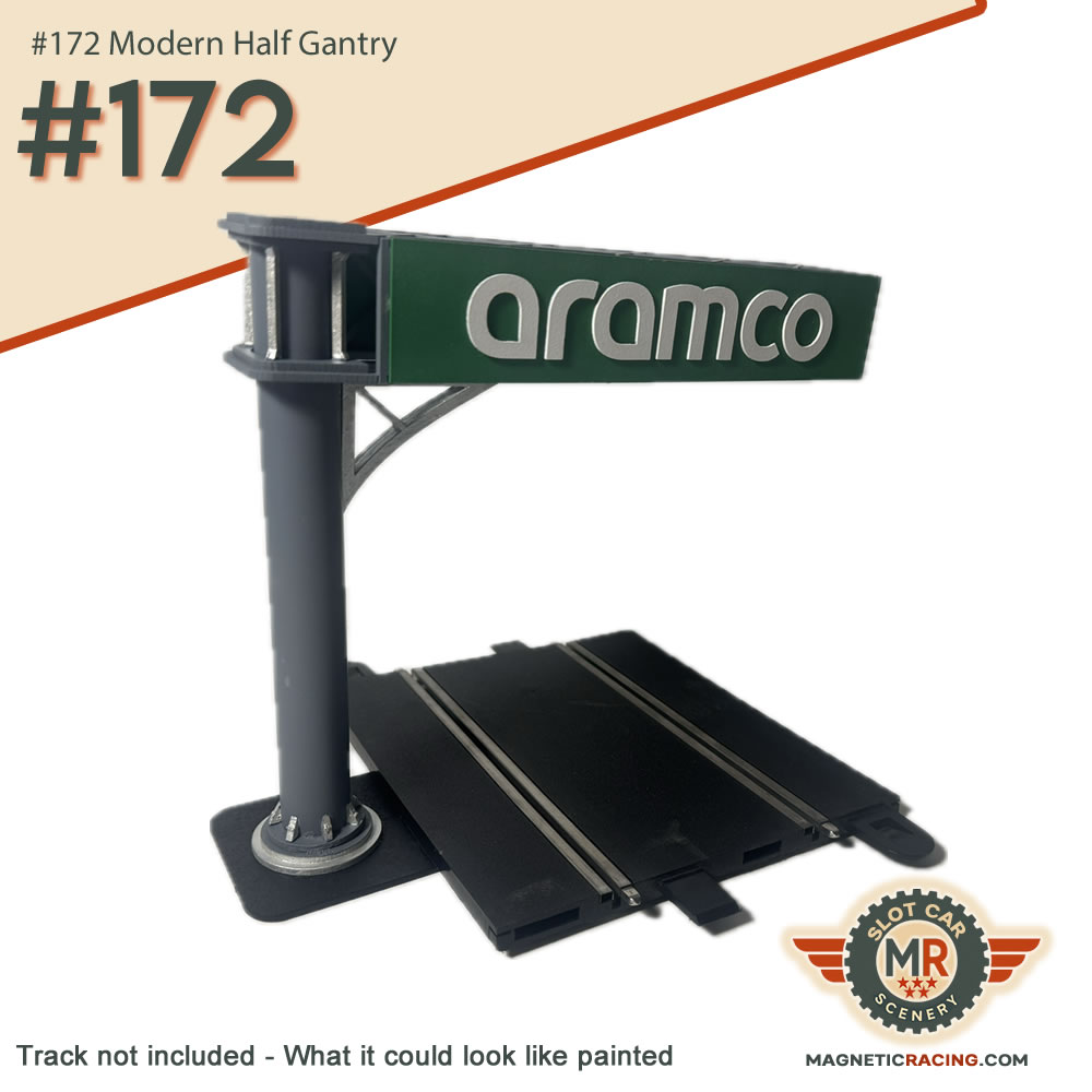 Modern Half Gantry race track scenic for slot cars