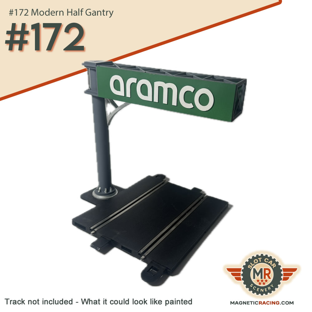 Modern Half Gantry race track scenic for slot cars