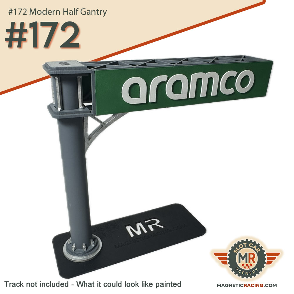 Modern Half Gantry race track scenic for slot cars