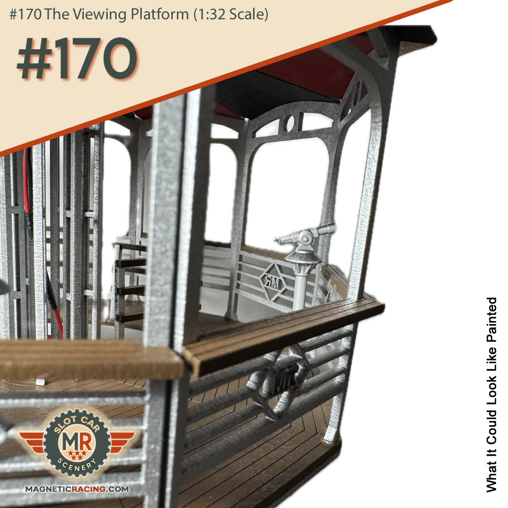 1:32 scale spiral Viewing platform for slot car and scaelxtric