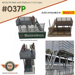 slot car pit wall with platform from monza