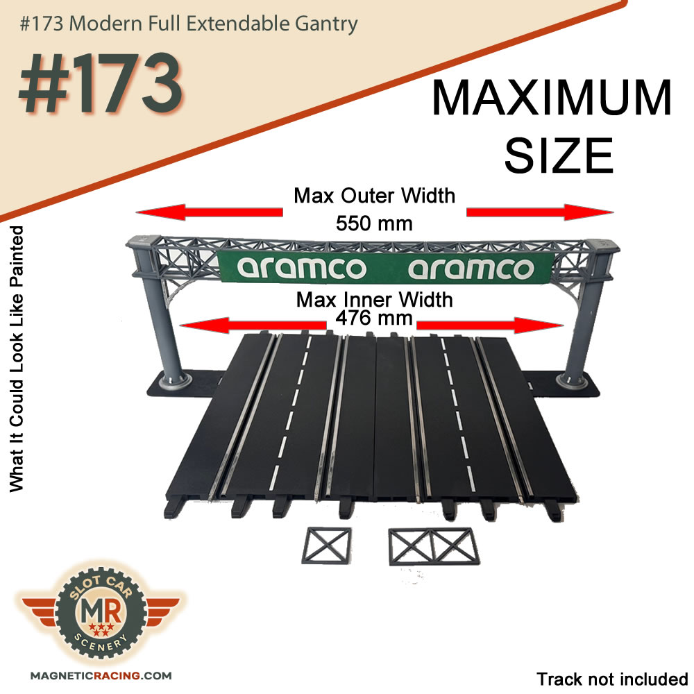 Full Extendable Gantry for 1:32 and 1:24 slot car tracks