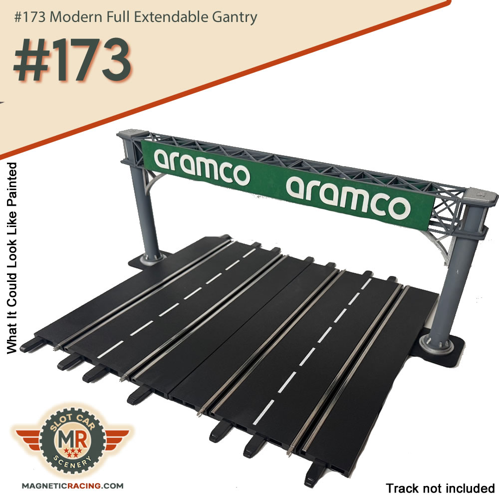 upgrade your racetrack scenic with this full modern gantry