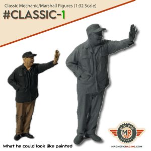 Classic race marshal/mechanic 1:32 scale