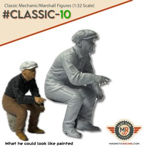 Classic race marshal/mechanic 1:32 scale