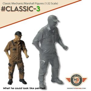 Classic race marshal/mechanic 1:32 scale