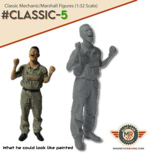 Classic race marshal/mechanic 1:32 scale