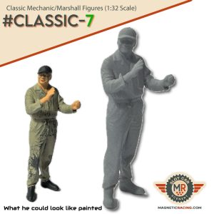 Classic race marshal/mechanic 1:32 scale