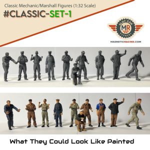 Classic race marshal/mechanic 1:32 scale