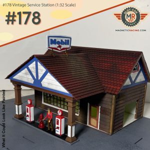 1:32 scale Vintage US gas/Service station perfect for slot car dioramas