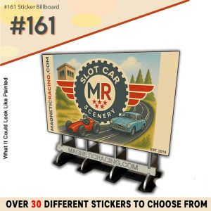 Slot car sticker billboard