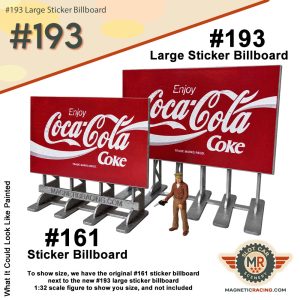 Large sticker billboard for slot car tracks